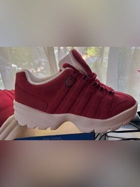 NWT Red K-Swiss suede shoes size 8.5